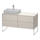 Duravit Meuble sous-lavabo XSquare 140x77,8x53,8 cm, 4 tiroirs, taupe-1
