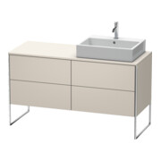 Duravit Meuble sous-lavabo XSquare 140x77,8x53,8 cm, 4 tiroirs, taupe mat-1