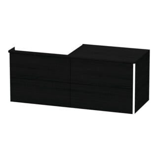Duravit Meuble sous lavabo XSquare 140x77,8x53,8cm, 4 tiroirs, st, B gauche, blanc œuf