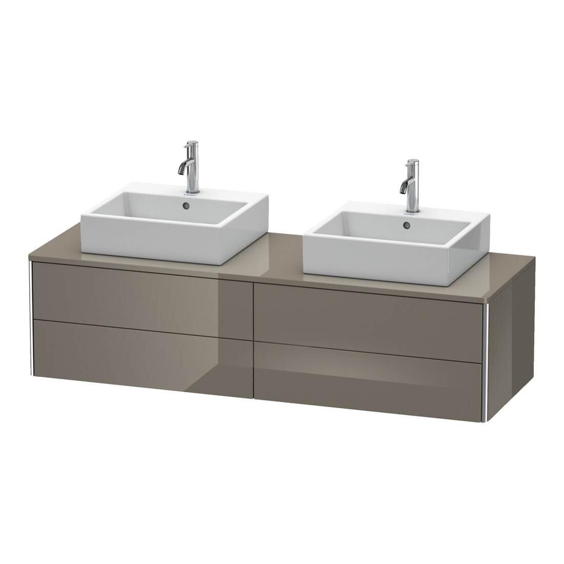 Duravit Meuble sous lavabo XSquare 160x54,8x40 cm, 4 tiroirs, blanc brillant