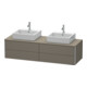 Duravit Meuble sous lavabo XSquare 160x54,8x40 cm, 4 tiroirs, blanc brillant, bois, avec poignée métallique-1
