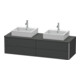 Duravit Meuble sous-lavabo XSquare 160x54,8x40 cm, 4 tiroirs, blanc brillant, bois, graphite mat-1