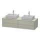 Duravit Meuble sous-lavabo XSquare 160x54,8x40 cm, 4 tiroirs, blanc brillant, bois, profondeur satinée-1