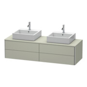 Duravit Meuble sous-lavabo XSquare 160x54,8x40 cm, 4 tiroirs, blanc brillant, bois, profondeur satinée