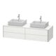 Duravit Meuble sous-lavabo XSquare 160x54,8x40 cm, 4 tiroirs, blanc brillant, bois, sans miroir-1