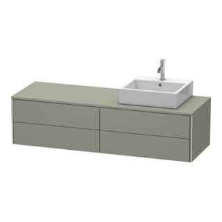 Duravit Meuble sous lavabo XSquare 160x54,8x40 cm, 4 tiroirs, blanc brillant, chêne sauvage