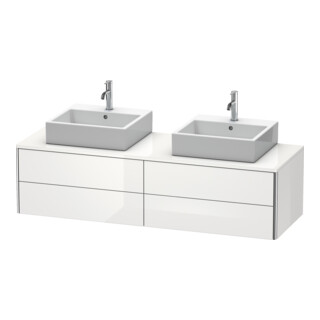Duravit Meuble sous-lavabo XSquare 160x54,8x40 cm, 4 tiroirs, blanc brillant, suspendu
