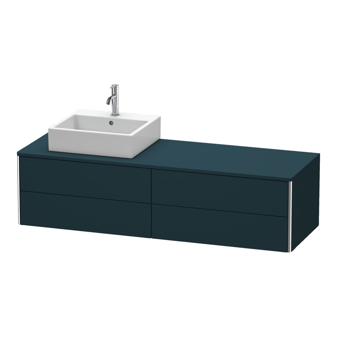 Duravit Meuble sous lavabo XSquare 160x54,8x40 cm, 4 tiroirs, blanc laqué, blanc satin mat