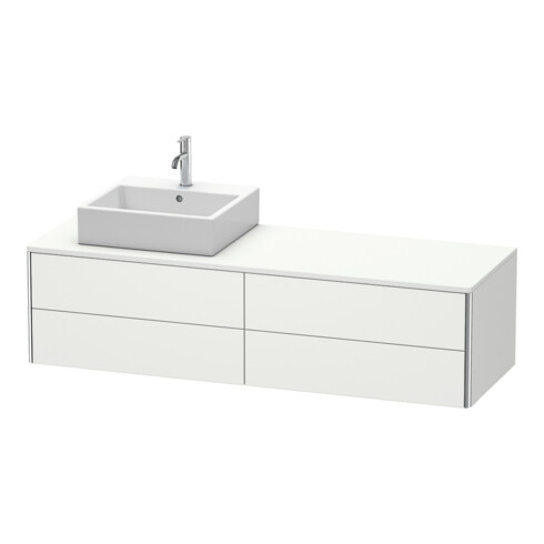Duravit Meuble sous lavabo XSquare 160x54,8x40 cm, 4 tiroirs, blanc laqué, sans miroir