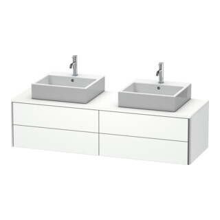 Duravit Meuble sous-lavabo XSquare 160x54,8x40 cm, 4 tiroirs, blanc mat