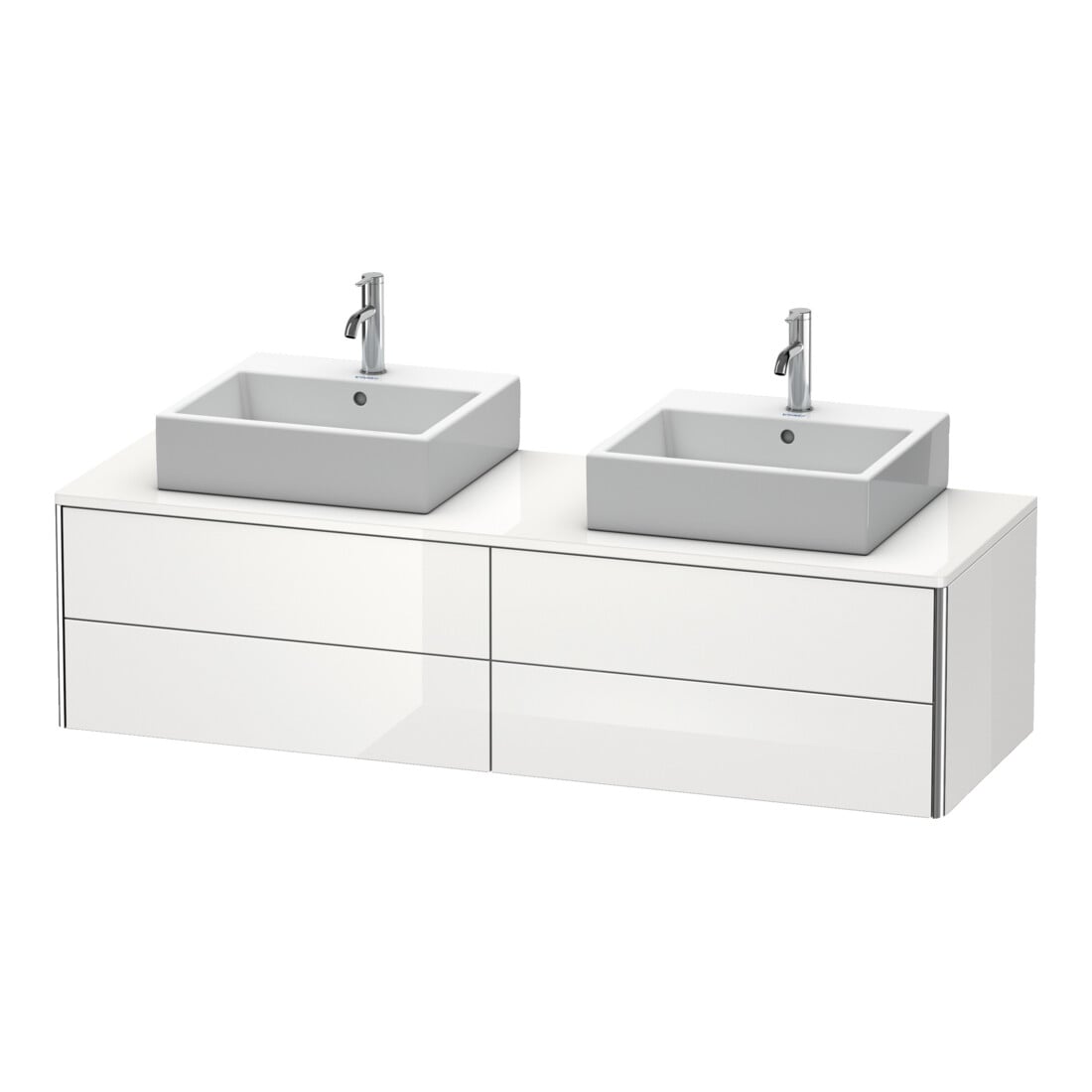 Duravit Meuble sous-lavabo XSquare 160x54,8x40 cm, 4 tiroirs, blanc satin mat