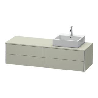 Duravit Meuble sous-lavabo XSquare 160x54,8x40 cm, 4 tiroirs, blanc, Taupe satiné