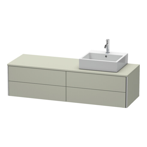 Duravit Meuble sous-lavabo XSquare 160x54,8x40 cm, 4 tiroirs, blanc, Taupe satiné