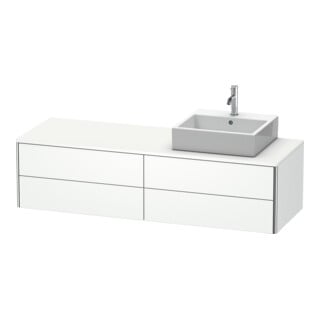 Duravit Meuble sous-lavabo XSquare 160x54,8x40 cm, 4 tiroirs, bois, droite, blanc mat