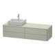 Duravit Meuble sous-lavabo XSquare 160x54,8x40 cm, 4 tiroirs, chêne blanchi, taupe satinée-1