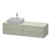 Duravit Meuble sous-lavabo XSquare 160x54,8x40 cm, 4 tiroirs, chêne blanchi, taupe satinée