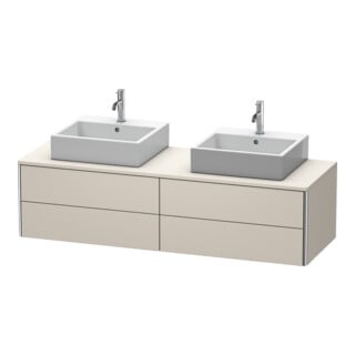 Duravit Meuble sous-lavabo XSquare 160x54,8x40 cm, 4 tiroirs, suspendu, Taupe