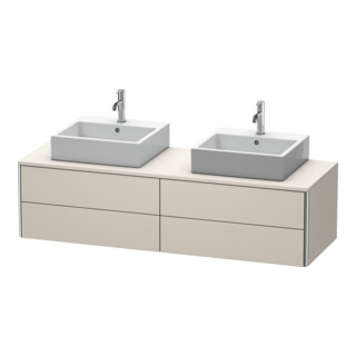 Duravit Meuble sous lavabo XSquare 160x54,8x40 cm, 4 tiroirs, Tau mat