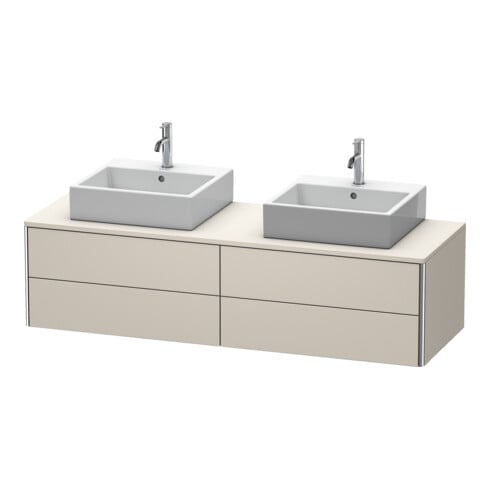 Duravit Meuble sous lavabo XSquare 160x54,8x40 cm, 4 tiroirs, Tau mat