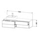 Duravit Meuble sous lavabo XSquare 160x54,8x40 cm, 4 tiroirs, wd, gauche, blanc mat
