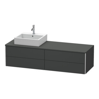 Duravit Meuble sous-lavabo XSquare 160x54,8x40 cm, 4 tiroirs, wd, gauche, graph m