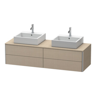 Duravit Meuble sous lavabo XSquare 160x54,8x40cm, 4 tiroirs, blanc brillant, suspendu, lei