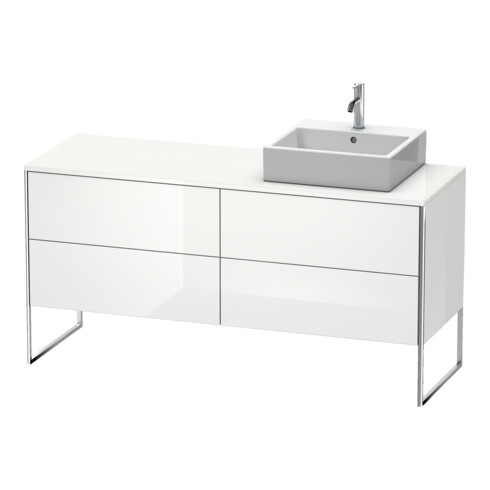 Duravit Meuble sous-lavabo XSquare 160x54,8x77,8 cm, 4 tiroirs, blanc brillant, droite