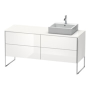 Duravit Meuble sous-lavabo XSquare 160x54,8x77,8 cm, 4 tiroirs, blanc brillant, droite-1