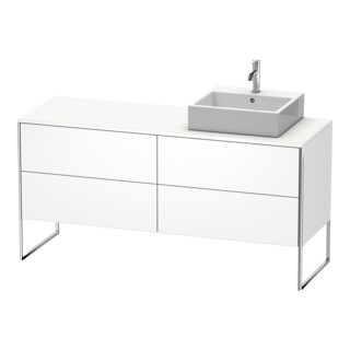 Duravit Meuble sous-lavabo XSquare 160x54,8x77,8 cm, 4 tiroirs, blanc mat