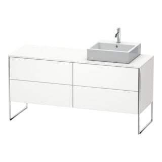 Duravit Meuble sous lavabo XSquare 160x54,8x77,8 cm, 4 tiroirs, blanc mat