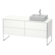 Duravit Meuble sous lavabo XSquare 160x54,8x77,8 cm, 4 tiroirs, blanc mat