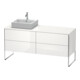 Duravit Meuble sous lavabo XSquare 160x54,8x77,8 cm, 4 tiroirs, blanc mat