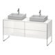 Duravit Meuble sous-lavabo XSquare 160x54,8x77,8 cm, 4 tiroirs, deb., blanc brillant-1