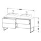 Duravit Meuble sous lavabo XSquare 160x54,8x77,8 cm, 4 tiroirs, debout, blanc brillant