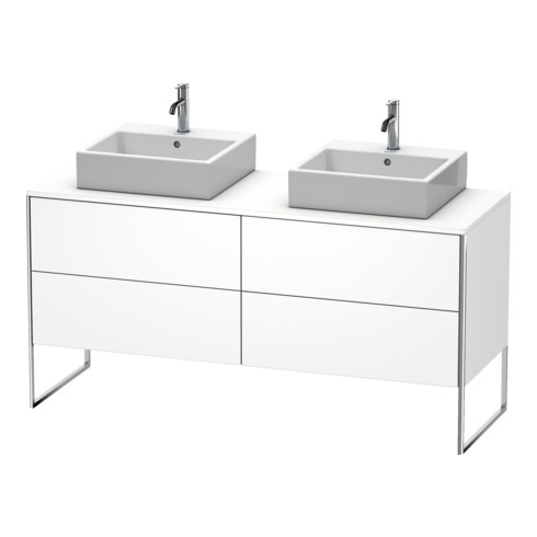 Duravit Meuble sous-lavabo XSquare 160x54,8x77,8 cm, 4 tiroirs, debout, blanc mat