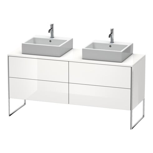 Duravit Meuble sous-lavabo XSquare 160x54,8x77,8 cm, 4 tiroirs, debout, blanc mat