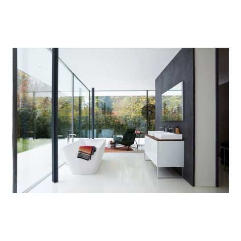 Duravit Meuble sous-lavabo XSquare 160x54,8x77,8 cm, 4 tiroirs, debout, blanc mat s-matt