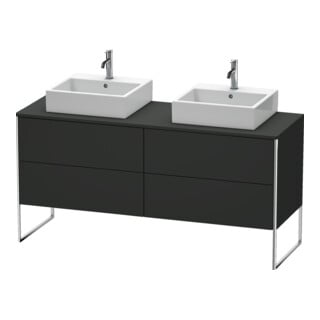 Duravit Meuble sous lavabo XSquare 160x54,8x77,8 cm, 4 tiroirs, debout, graphite mat