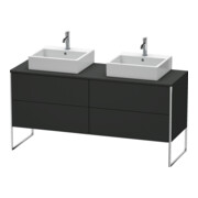 Duravit Meuble sous lavabo XSquare 160x54,8x77,8 cm, 4 tiroirs, debout, graphite mat