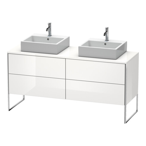 Duravit Meuble sous lavabo XSquare 160x54,8x77,8 cm, 4 tiroirs, debout, graphite mat