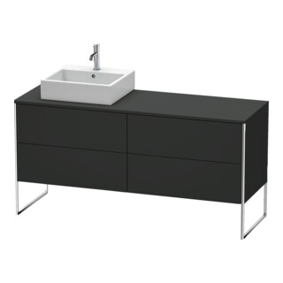 Duravit Meuble sous-lavabo XSquare 160x54,8x77,8 cm, 4 tiroirs, gris mat