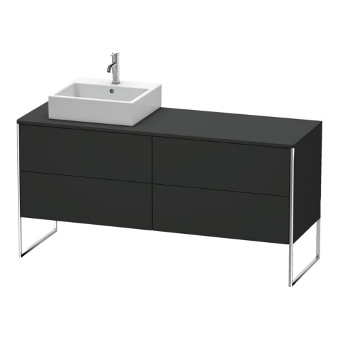Duravit Meuble sous-lavabo XSquare 160x54,8x77,8 cm, 4 tiroirs, gris mat