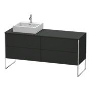 Duravit Meuble sous-lavabo XSquare 160x54,8x77,8 cm, 4 tiroirs, gris mat