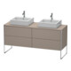 Duravit Meuble sous lavabo XSquare 160x54,8x77,8 cm, 4 tiroirs, posé, basique m-1