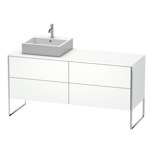 Duravit Meuble sous lavabo XSquare 160x54,8x77,8 cm, 4 tiroirs, st, B g, blanc mat