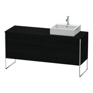 Duravit Meuble sous lavabo XSquare 160x54,8x77,8 cm, 4 tiroirs, st, B re, blanc œuf