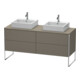 Duravit Meuble sous-lavabo XSquare 160x54,8x77,8 cm, 4 tiroirs, st, finition gris mat-1