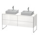 Duravit Meuble sous-lavabo XSquare 160x54,8x77,8 cm, 4 tiroirs, st, finition gris mat