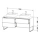 Duravit Meuble sous-lavabo XSquare 160x54,8x77,8 cm, 4 tiroirs, st, finition gris mat