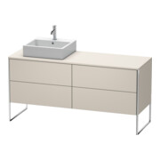 Duravit Meuble sous lavabo XSquare 160x54,8x77,8 cm, 4 tiroirs, Tau mat